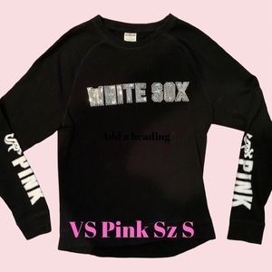🚫SOLD🚫 VS PINK White Sox Bling Sweatshirt sz S